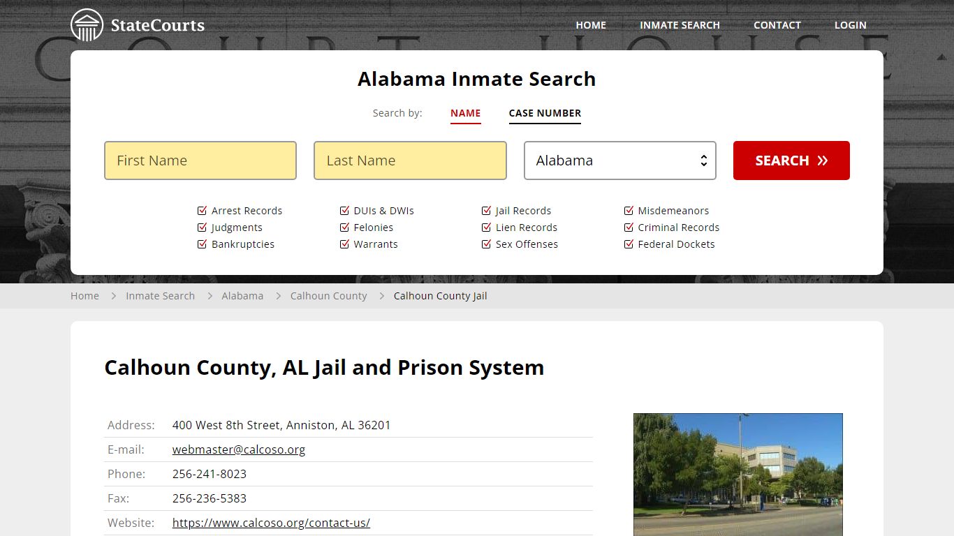 Calhoun County Jail Inmate Records Search, Alabama - State Courts